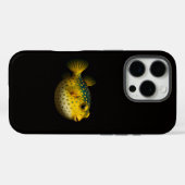 Zwarte 4 Luxe iPhone 16 Pro, Gele Kogelvis Case-Mate iPhone Case (Achterkant (horizontaal))