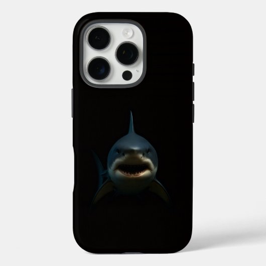 Zwarte 4 Luxe iPhone 16 Pro, Grote Witte Haai Case-Mate iPhone Case (Achterkant)