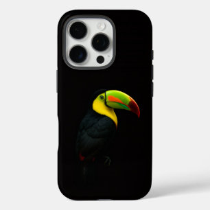 Zwarte 4 Luxe iPhone 16 Pro, Keelsnaveltoekan Pro Hoesje