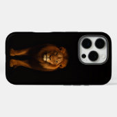 Zwarte 4 Luxe iPhone 16 Pro, Majestueuze Leeuw Case-Mate iPhone Case (Achterkant (horizontaal))