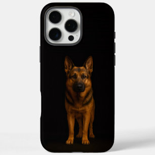 Zwarte 4 Luxe iPhone 16 Pro Max, Duitse Herder Max Hoesje
