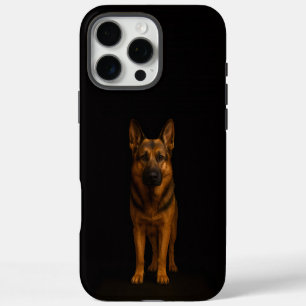 Zwarte 4 Luxe iPhone 16 Pro Max, Duitse Herder Max Hoesje