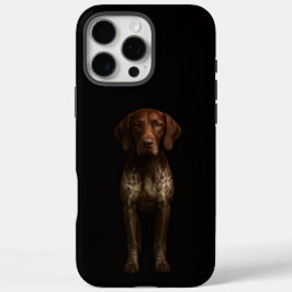 Zwarte 4 Luxe iPhone 16 Pro Max, Duitse Pointer Ho Max Hoesje