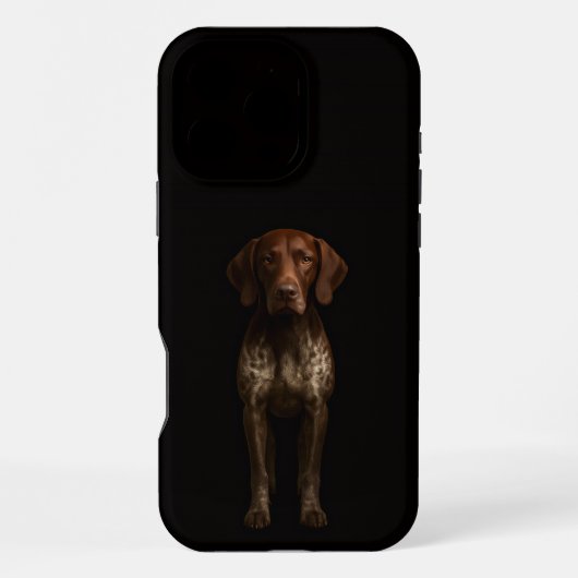 Zwarte 4 Luxe iPhone 16 Pro Max, Duitse Pointer Ho Hoesje (Achterkant)