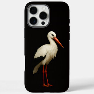 Zwarte 4 Luxe iPhone 16 Pro Max, Eerlijke Ooievaar Max Hoesje