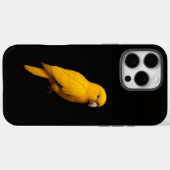 Zwarte 4 Luxe iPhone 16 Pro Max, Gouden Parkiet Case-Mate iPhone Case (Achterkant (horizontaal))