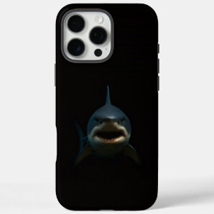 Zwarte 4 Luxe iPhone 16 Pro Max, Grote Witte Haai Max Hoesje
