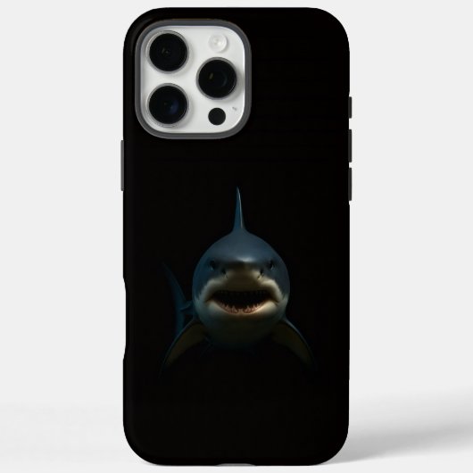 Zwarte 4 Luxe iPhone 16 Pro Max, Grote Witte Haai Case-Mate iPhone Case (Achterkant)