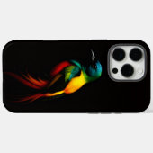 Zwarte 4 Luxe iPhone 16 Pro Max Hoes, Regenboogvog Case-Mate iPhone Case (Achterkant (horizontaal))