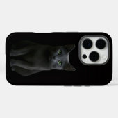 Zwarte 4 Luxe iPhone 16 Pro, Russische Blauwe Kat Case-Mate iPhone Case (Achterkant (horizontaal))