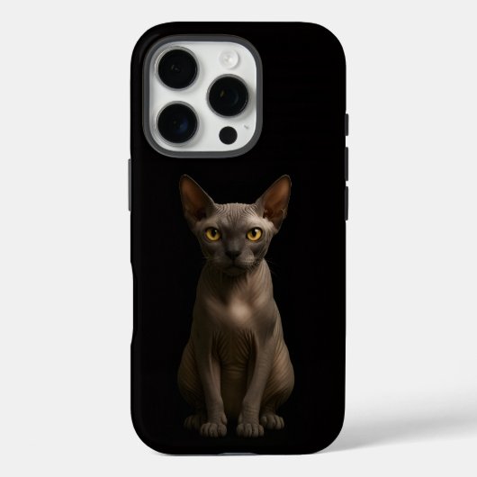 Zwarte 4 Luxe iPhone 16 Pro, Sphynx Kat Case-Mate iPhone Case (Achterkant)