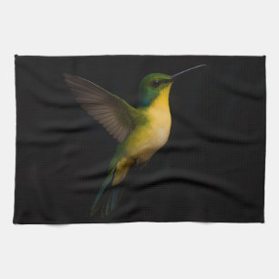 Zwarte 4 Luxe keukenhanddoek met vliegende vogel