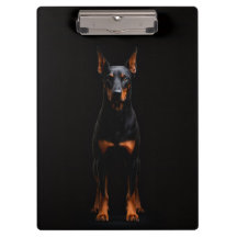Zwarte 4 Luxe Klembord, Dobermann Bewakershond