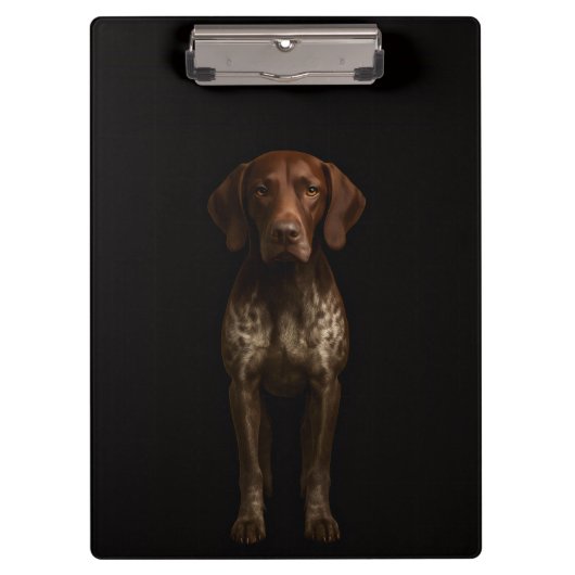 Zwarte 4 Luxe Klembord, Duitse Pointer Hond Klembord (Voorkant)