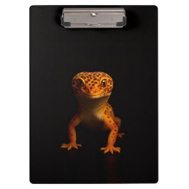 Zwarte 4 Luxe Klembord, Gecko Luipaard Hagedis Klembord