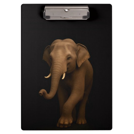 Zwarte 4 Luxe Klembord, Indische Olifant Klembord (Voorkant)