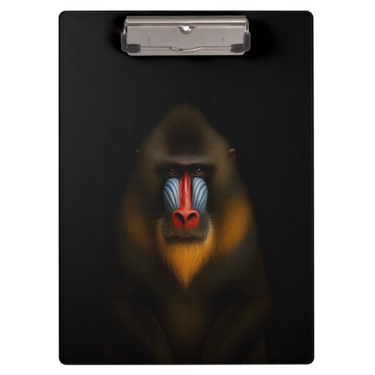Zwarte 4 Luxe Klembord, Mandrill-aap Klembord (Voorkant)