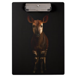 Zwarte 4 Luxe Klembord, Okapi in het bos Klembord