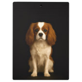 Zwarte 4 Luxe Klembord, Sweet Cavalier Spaniel Klembord (Achterkant)