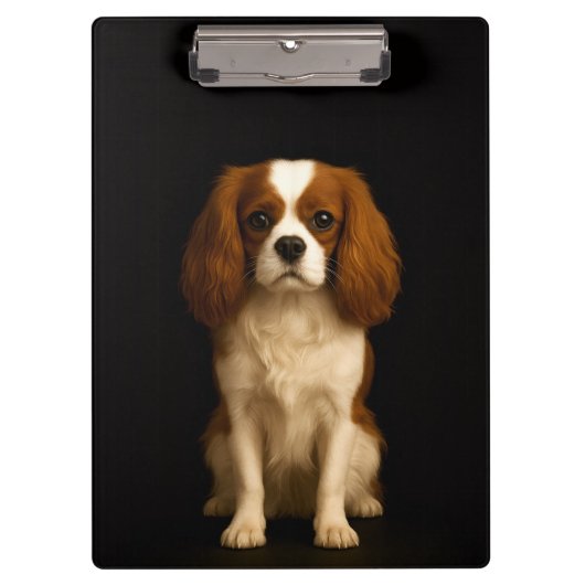 Zwarte 4 Luxe Klembord, Sweet Cavalier Spaniel Klembord (Voorkant)