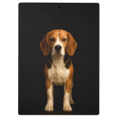 Zwarte 4 Luxe Klembord, Vriendelijke Beagle Klembord (Achterkant)