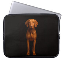 Zwarte 4 Luxe Laptophoes, Agile Vizsla-hond
