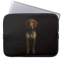 Zwarte 4 Luxe Laptophoes, Duitse Pointer Hond