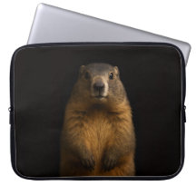 Zwarte 4 Luxe Laptophoes, Fluffy Marmot