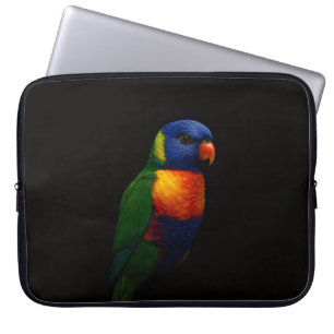 Zwarte 4 Luxe Laptophoes, Lorikeet Regenboog Laptop Sleeve