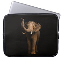 Zwarte 4 Luxe laptophoes, Machtige Olifant