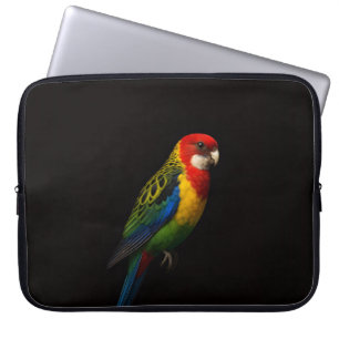 Zwarte 4 Luxe Laptophoes, oosterlijke rosella pape Laptop Sleeve