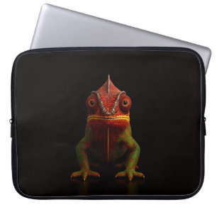 Zwarte 4 Luxe Laptophoes, Panterkameleon Laptop Sleeve