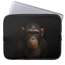 Zwarte 4 Luxe laptophoes, Serene Chimpansee