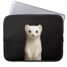 Zwarte 4 Luxe Laptophoes, Stijlvolle Hermelijn