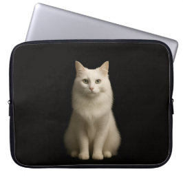 Zwarte 4 Luxe Laptophoes, Turkse Angorakat Laptop Sleeve