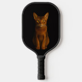 Zwarte 4 Luxe Pickleball Paddle, Abyssiniaanse Sch Paddle (Voorkant)