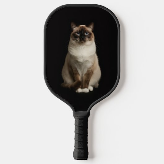 Zwarte 4 Luxe Pickleball Paddle, Birmese Kat Paddle (Achterkant)