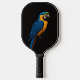 Zwarte 4 Luxe Pickleball Paddle, Blauwe Gele Ara Paddle