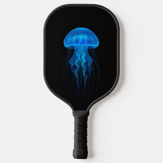 Zwarte 4 Luxe Pickleball Paddle, Blauwe Kwallen Paddle (Achterkant)