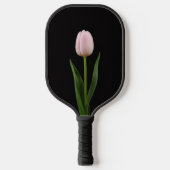 Zwarte 4 Luxe Pickleball Paddle, Blush Roze Tulp Paddle (Voorkant)
