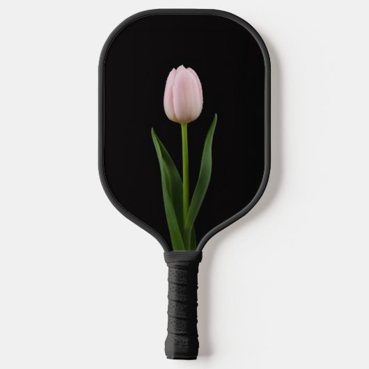 Zwarte 4 Luxe Pickleball Paddle, Blush Roze Tulp Paddle (Achterkant)