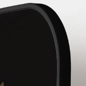 Zwarte 4 Luxe Pickleball Paddle, Elegante Gazella Paddle (Links Detail)