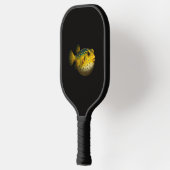 Zwarte 4 Luxe Pickleball Paddle, Gele Puttervis Paddle (Links)