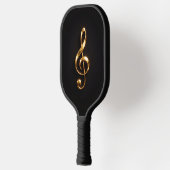 Zwarte 4 Luxe Pickleball Paddle, Gouden Sleutel va Paddle (Links)