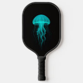 Zwarte 4 Luxe Pickleball Paddle, Groene Kwallen Paddle (Voorkant)