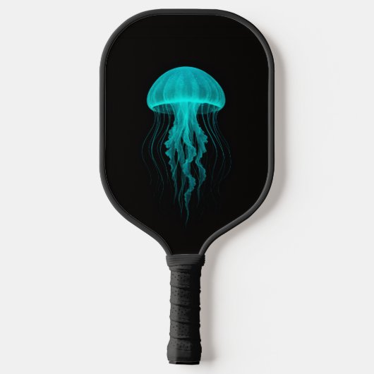 Zwarte 4 Luxe Pickleball Paddle, Groene Kwallen Paddle (Achterkant)