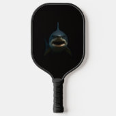 Zwarte 4 Luxe Pickleball Paddle, Grote Witte Haai Paddle (Voorkant)