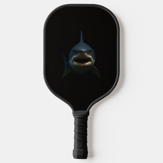 Zwarte 4 Luxe Pickleball Paddle, Grote Witte Haai Paddle (Achterkant)