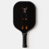 Zwarte 4 Luxe Pickleball Paddle, Guardian Doberman Paddle (Voorkant)