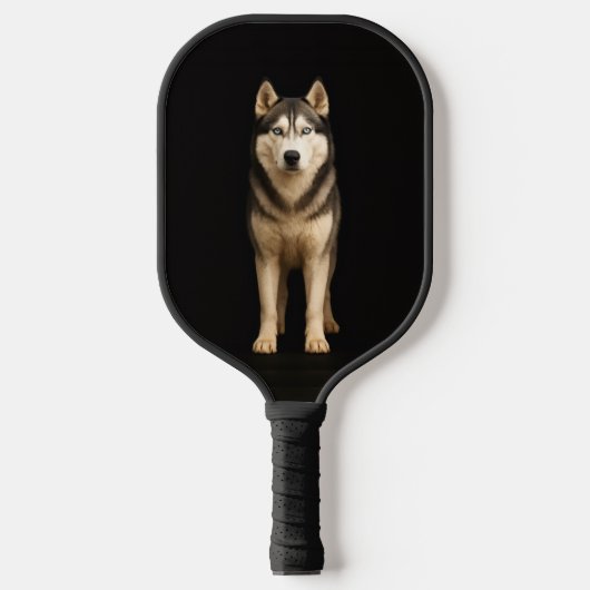 Zwarte 4 Luxe Pickleball Paddle, Icy Elite Husky Paddle (Voorkant)
